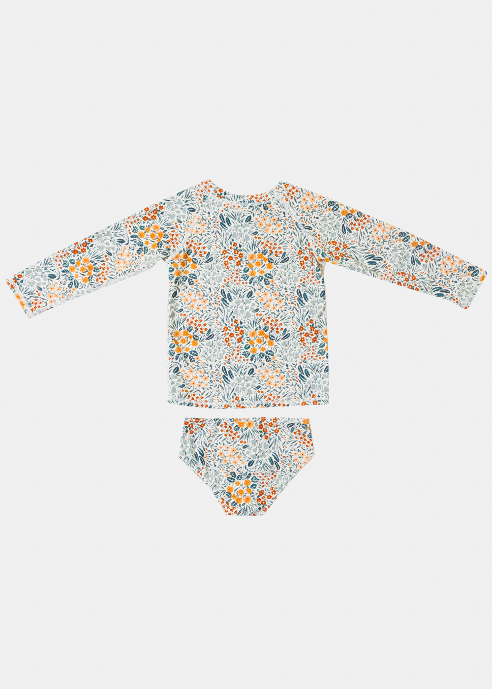 Girls Swimsuit Blouse & Slip w/ Flower Print